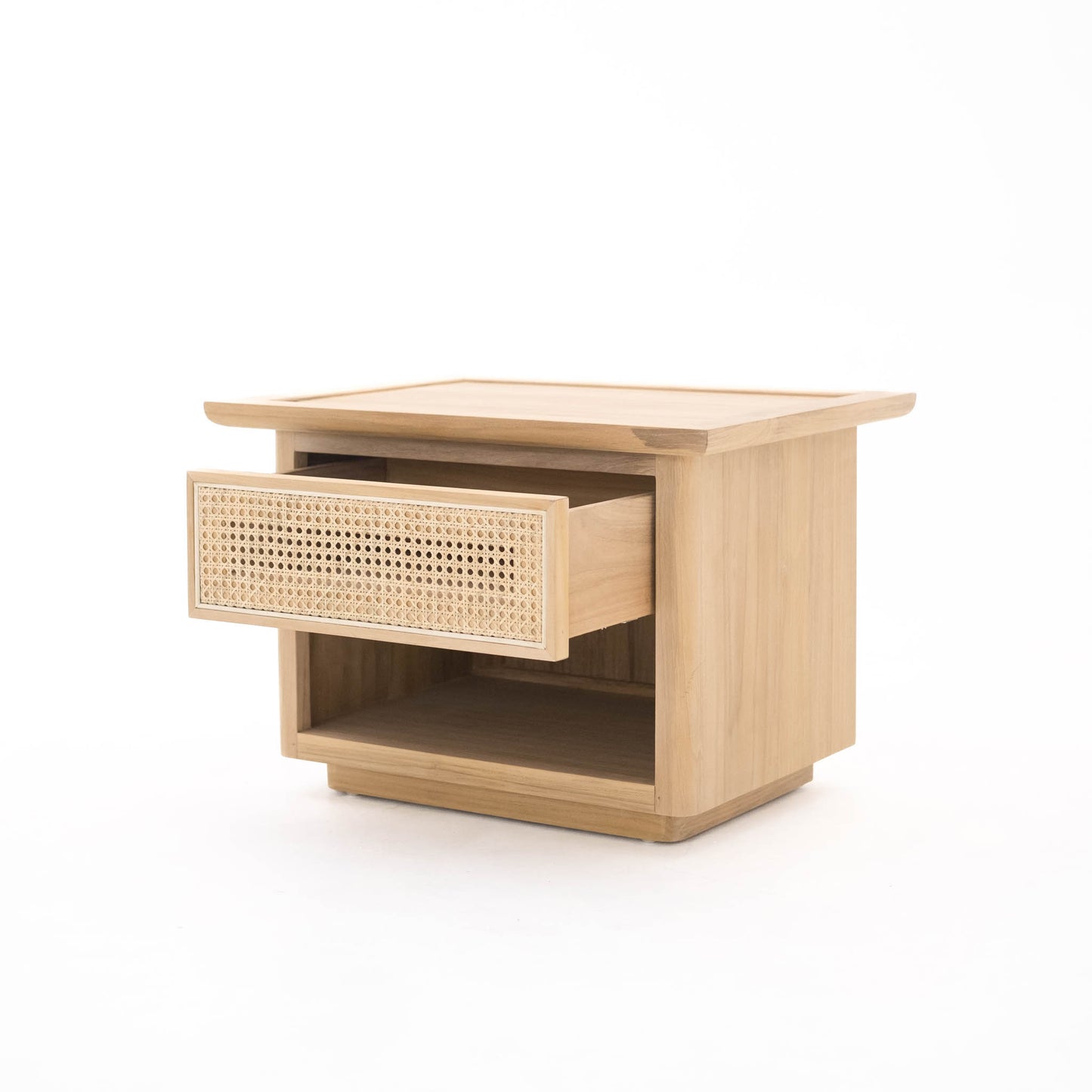 Motu Byron Bay Haapiti Nightstand side table teak Rattan