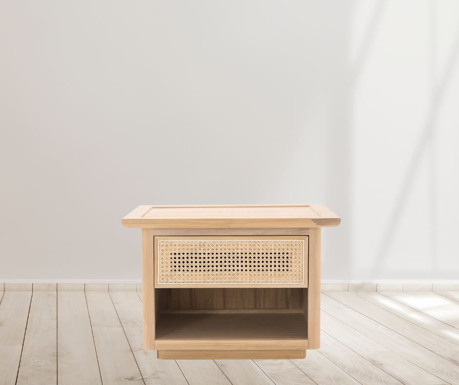 Byron Bay Nightstand Teak Natural Side Table
