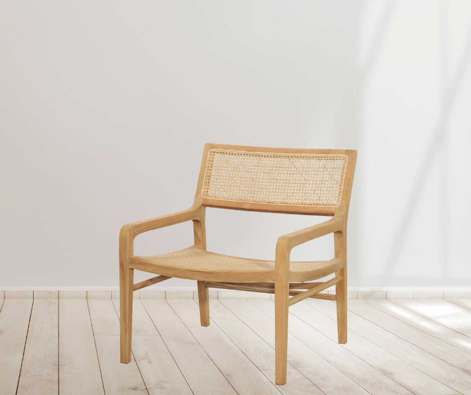 Motu Byron Bay Reva Lounge Chair Teak solid wood rattan