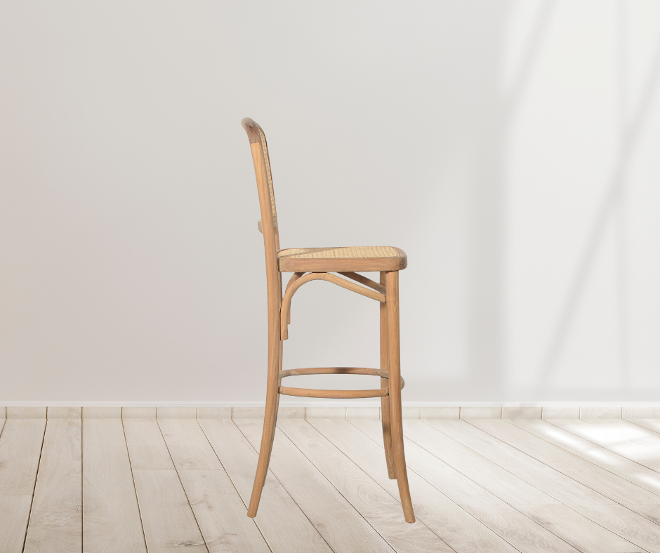 Motu Byron Bay TEVA COUNTERSTOOL teak rattan natural