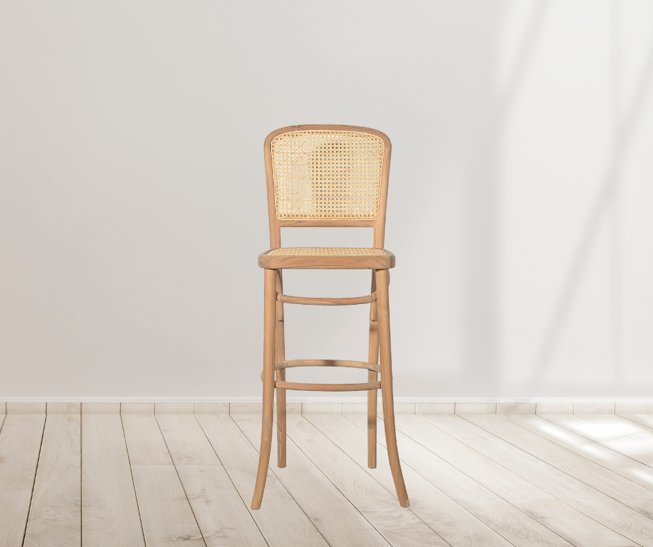 Motu Byron Bay TEVA COUNTERSTOOL teak rattan natural
