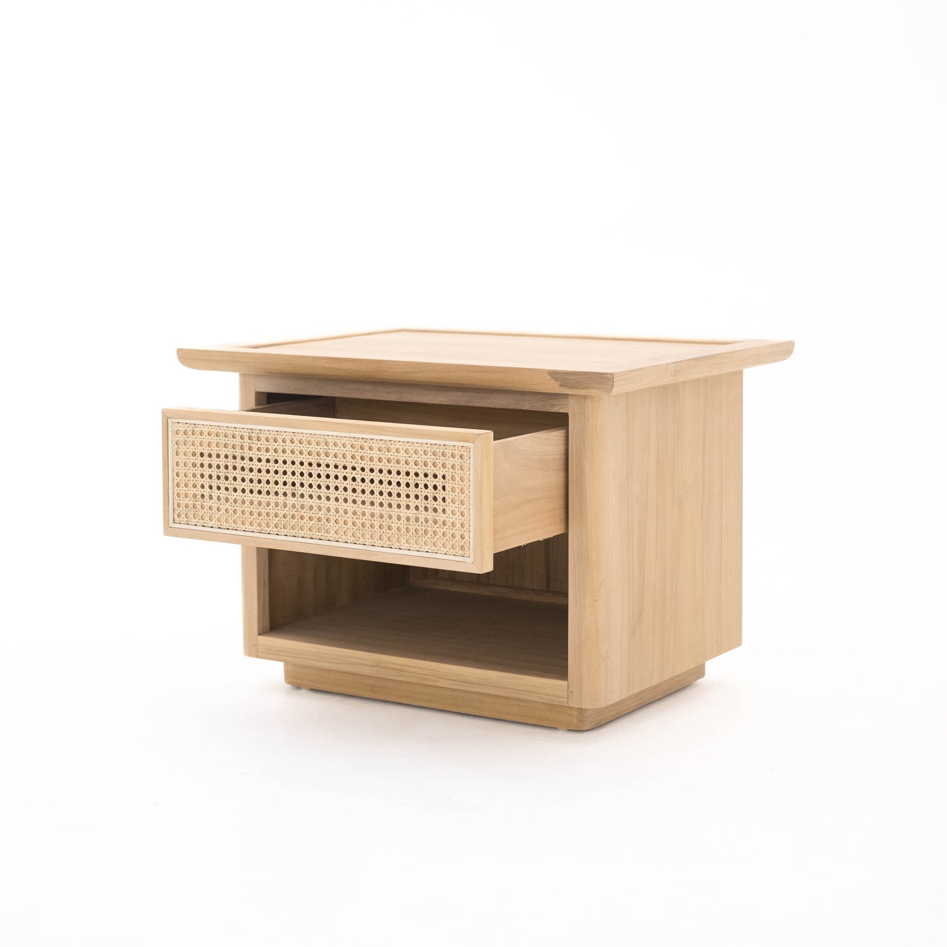 Motu Byron Bay Haapiti Nightstand side table teak Rattan