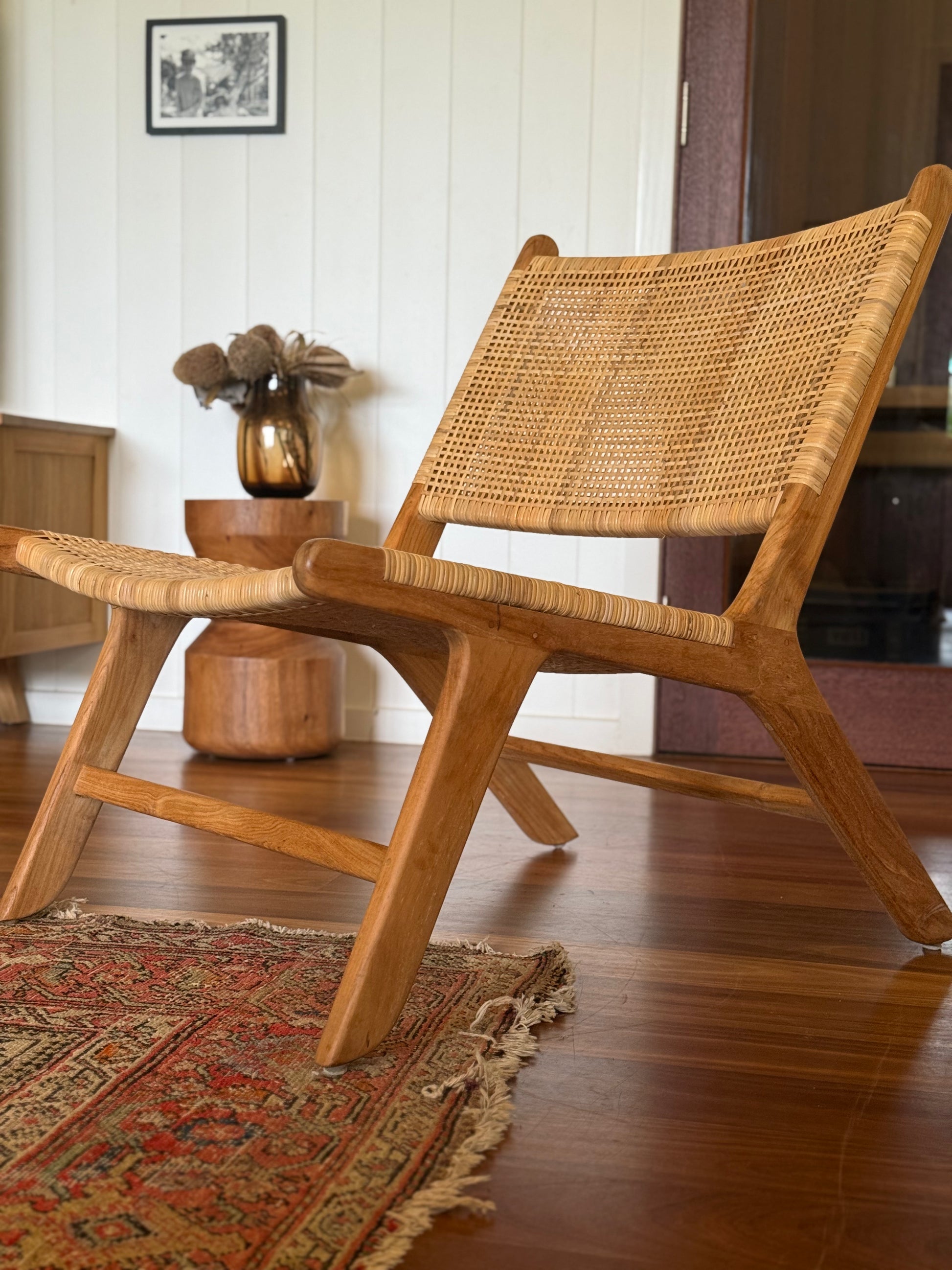 Teak Chairs Rattan And Wood Lounge Chair Solid Teak Wooden Comfy