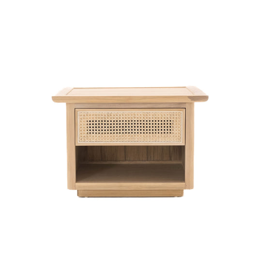 Motu Byron Bay Haapiti Nightstanf side table teak Rattan