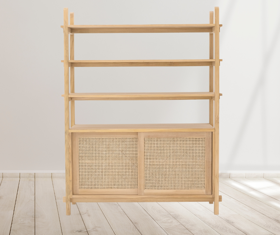 Motu Byron Bay Moorea Cabinet teak Rattan natural finishing