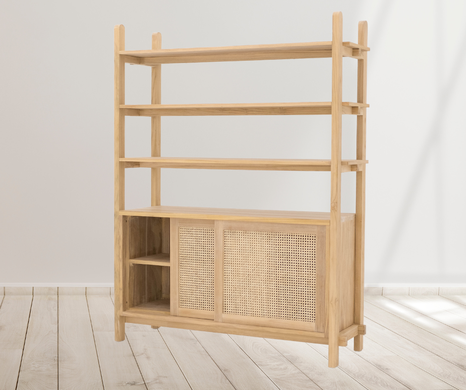 Motu Byron Bay Moorea Cabinet teak Rattan natural finishing