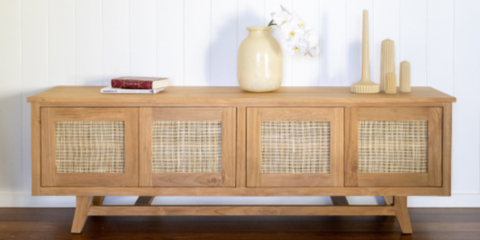 Motu_Taha_TV_cabinet_console_teak _natural_Rattan_Byron_Bay